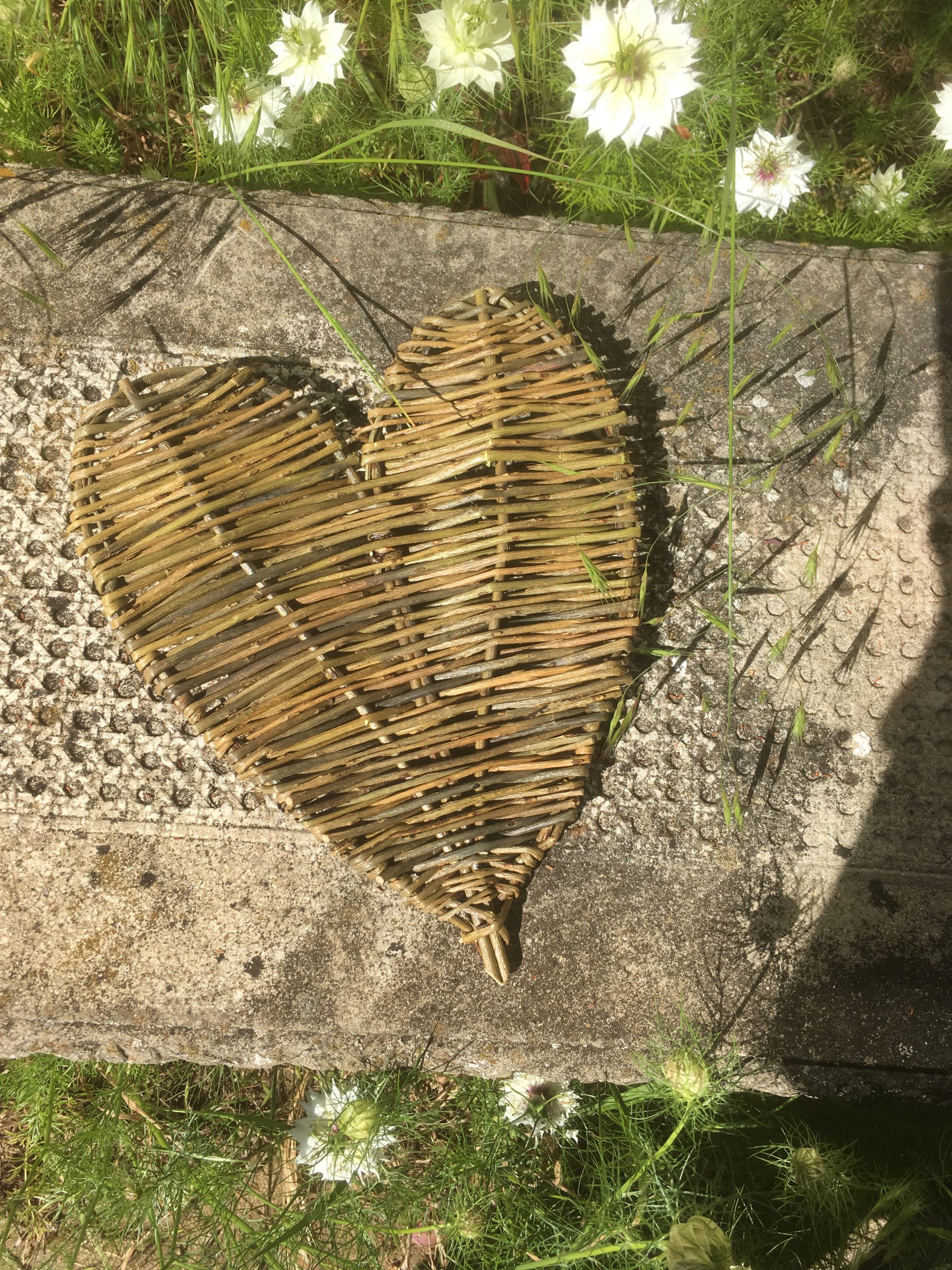 Woven willow heart at Willows Nursery